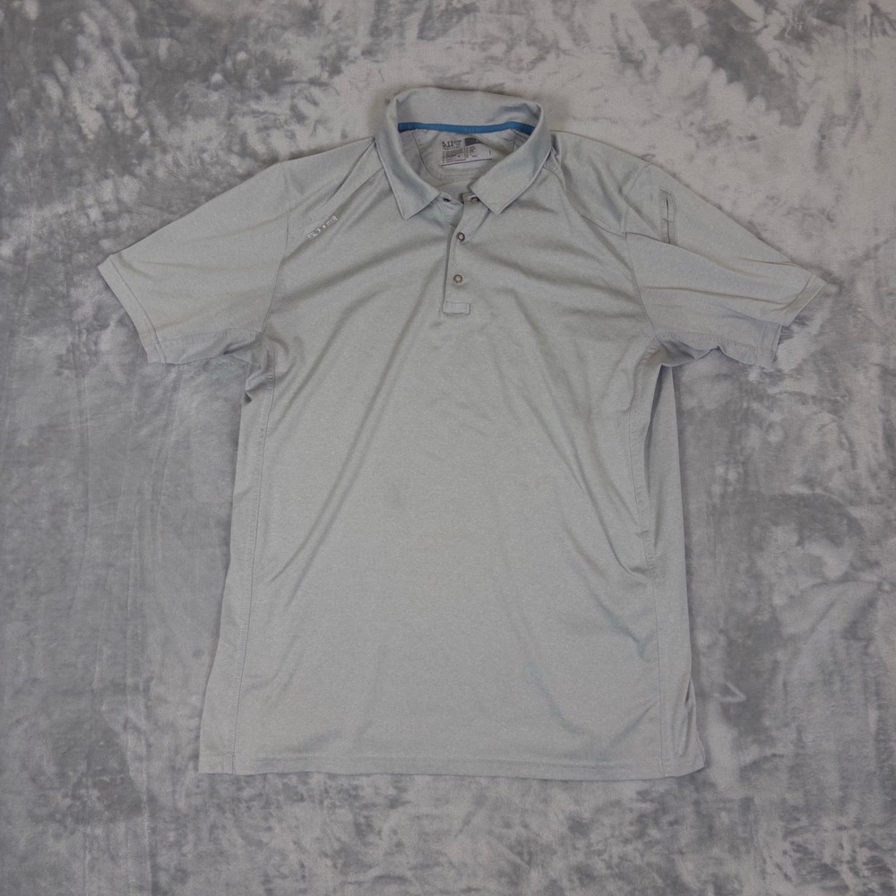5.11 Tactical Polo Shirt Mens Large Gray Short Sleeve Utility Performance Top